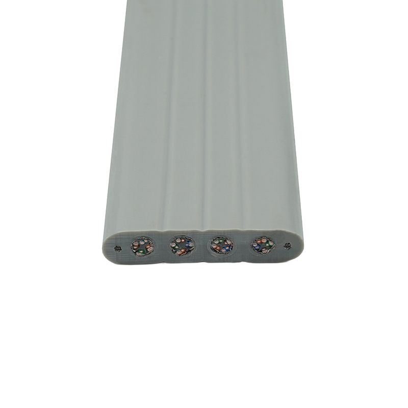 کابل مسطح آسانسور با سیم استیل و 4 کابل وصله Cat6