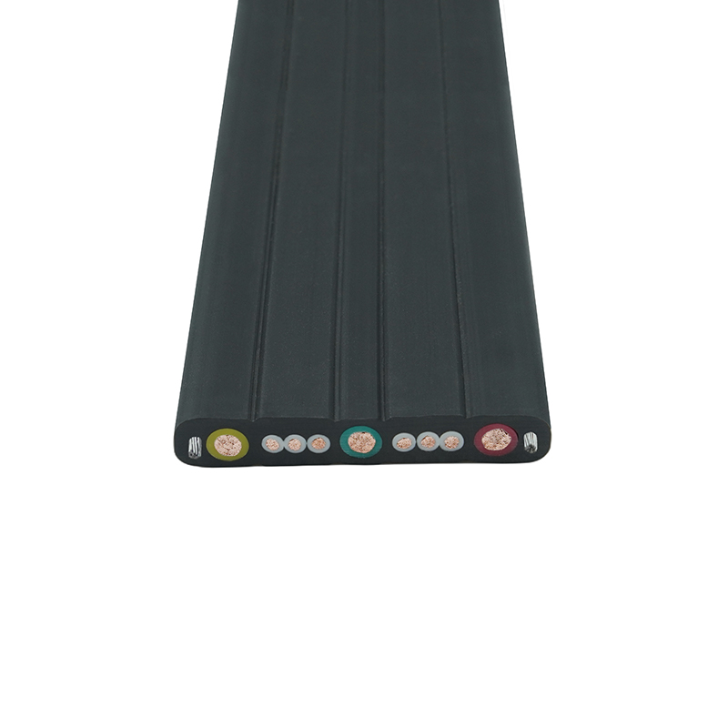 کابل مسطح مسافرتی جرثقیل غلاف مرکب با سیم فولادی