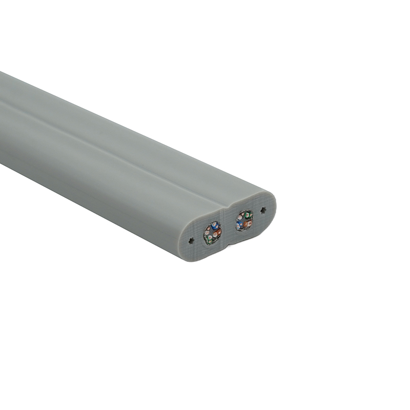 کابل مسطح آسانسور با سیم استیل و 2 کابل وصله Cat6