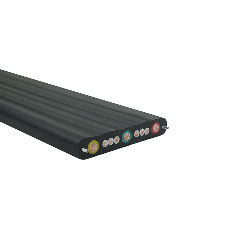 کابل مسطح مسافرتی جرثقیل غلاف مرکب با سیم فولادی