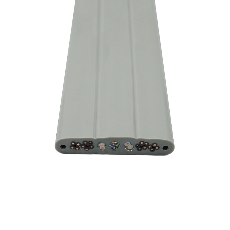 کابل مسطح آسانسور غلاف پی وی سی پی وی سی با هسته مسی با سیم فولادی