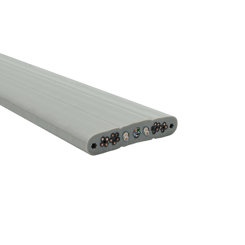 کابل مسطح آسانسور غلاف پی وی سی پی وی سی با هسته مسی با سیم فولادی