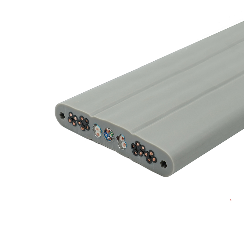 کابل مسطح آسانسور غلاف پی وی سی پی وی سی با هسته مسی با سیم فولادی